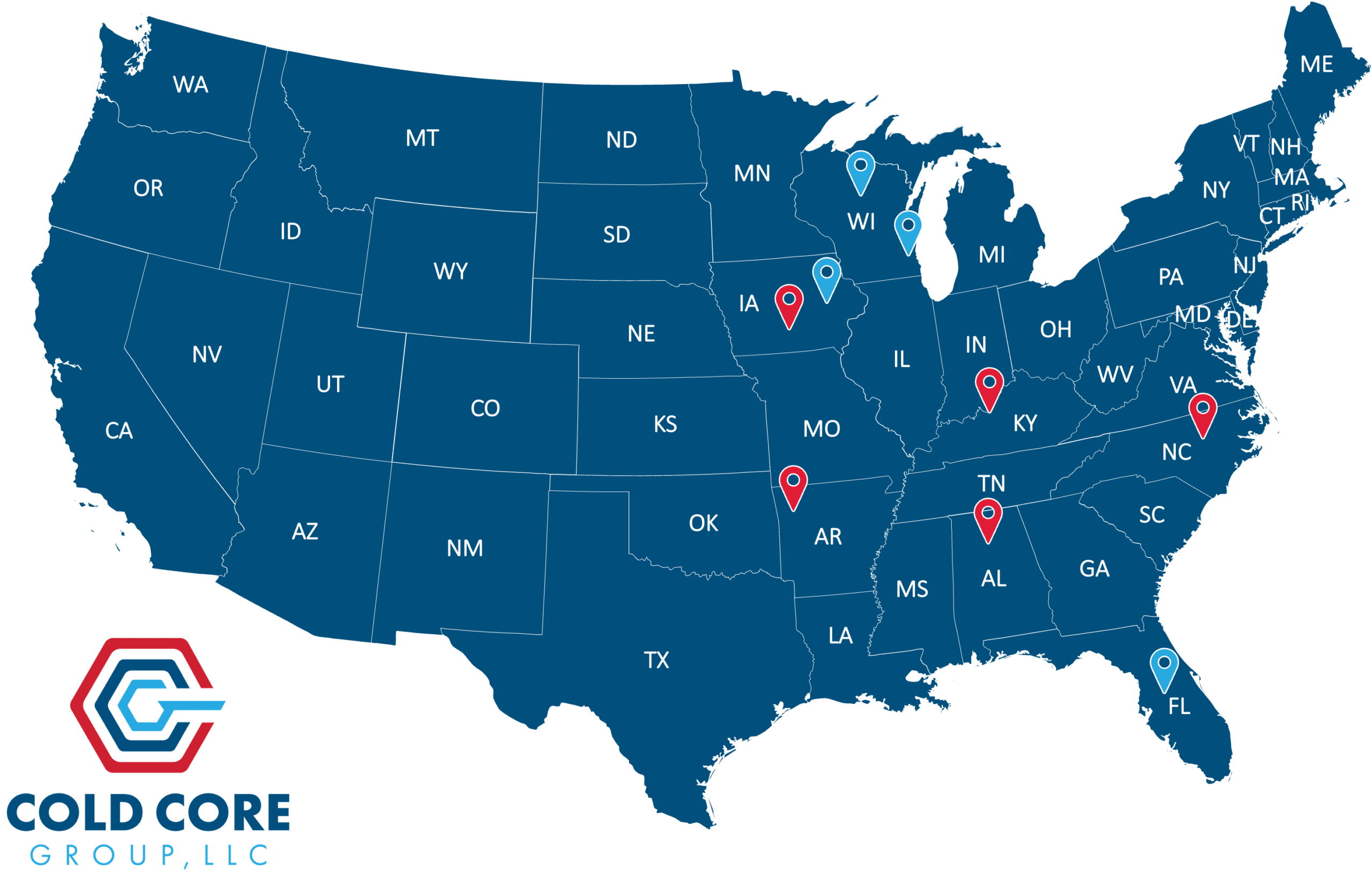 CCG Regional Map – ONLY PINS (01.30.2026)